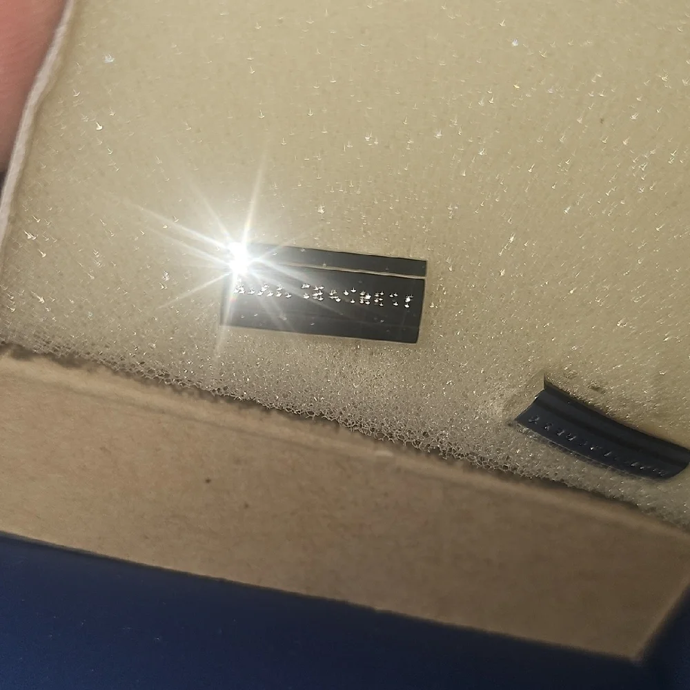 Ryan Seacrest NWT Distinction Silver Cufflinks with Blue & White Box